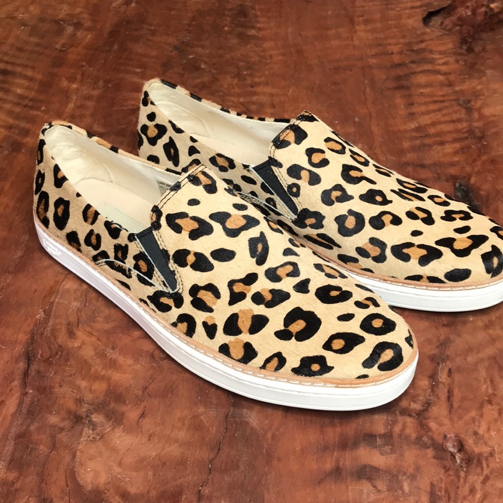 UGG Leopard dyed Cow Hair Hide Slip on Sneakers